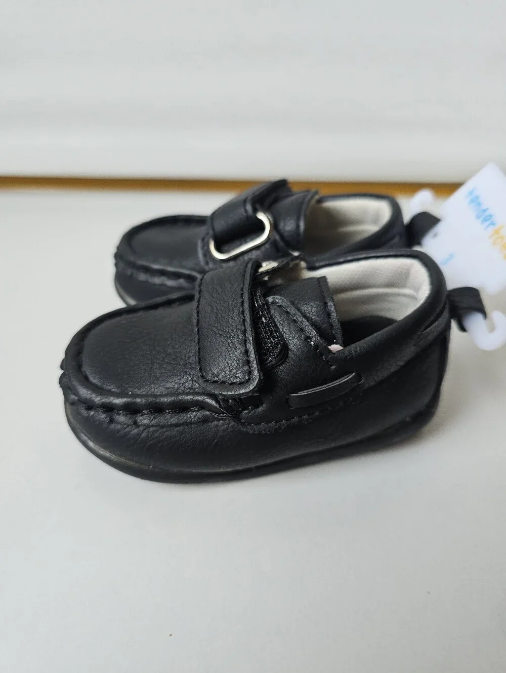Tender Toes Black Baby Loafers Dress Shoes Size 3 NWT